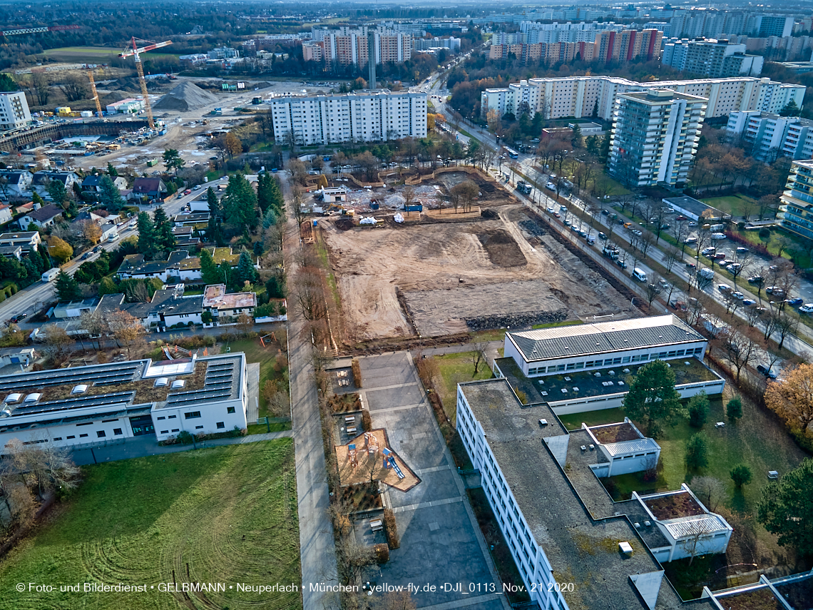 21.11.2020 - Bauplatz der Grundschule in Neuperlach in München